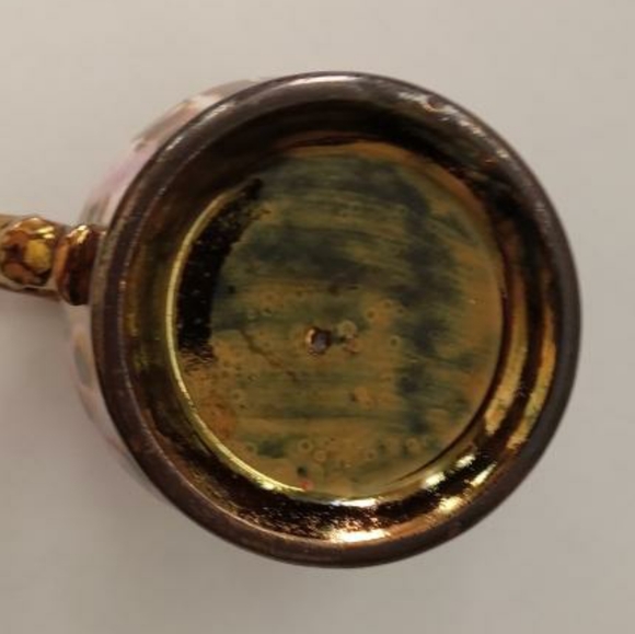 Vintage porcelain copper color creamer, pitcher. 8 oz. - Picture 6 of 7